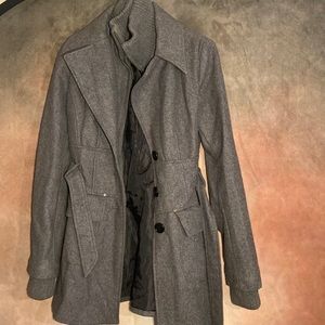 Dark gray pea coat